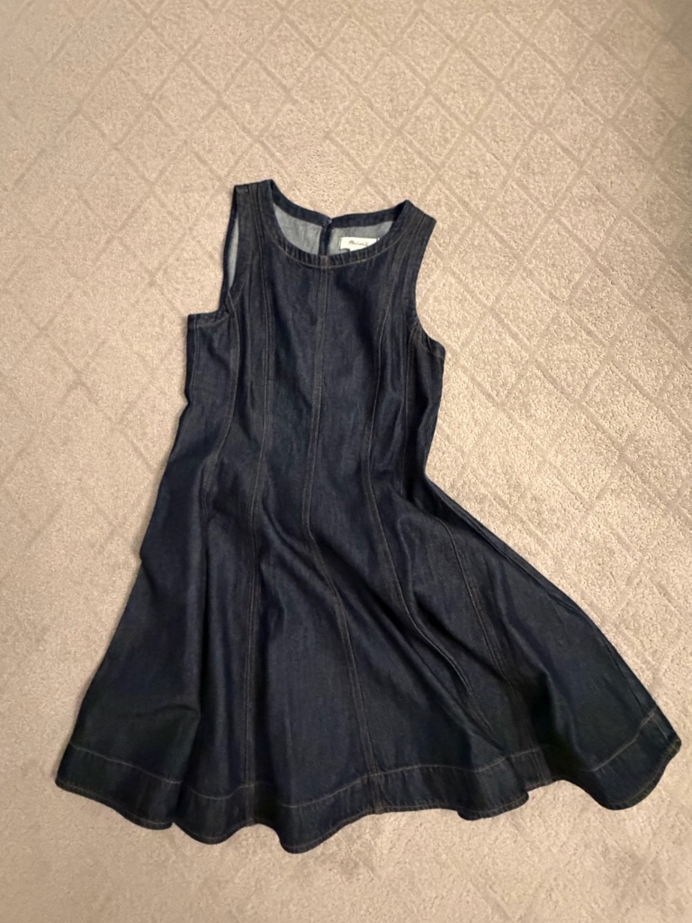 NWT - Airy Denim Circle Mini Dress in Rinse Wash - Picture 8 of 9
